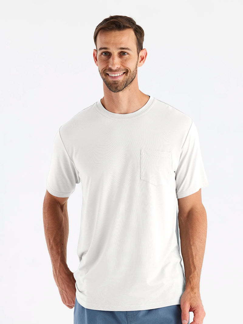 Men's Bamboo Flex Pocket Tee - Bright White – Free Fly Apparel