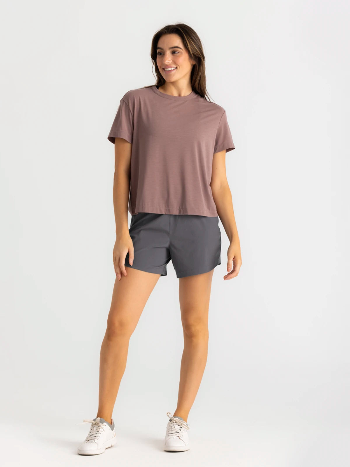 Women's Bamboo-Lined Active Breeze Short – 5" - Smoke