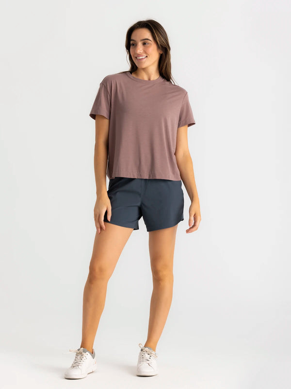 Women's Bamboo-Lined Active Breeze Short – 5" - Storm Cloud