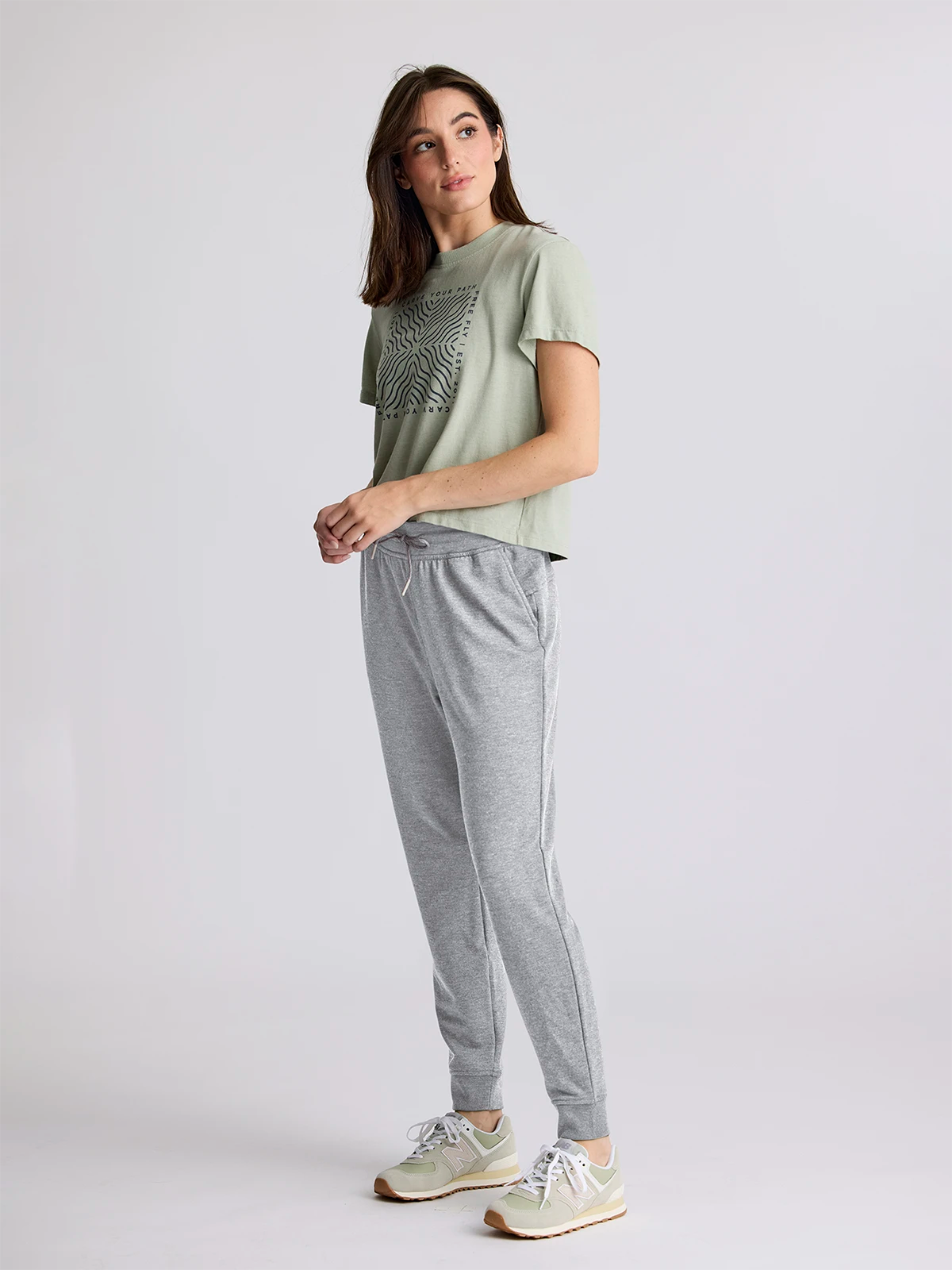 Womens grey fleece joggers sale