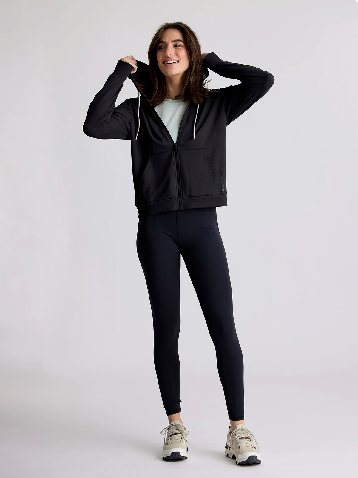 Lightweight black hoodie womens discount