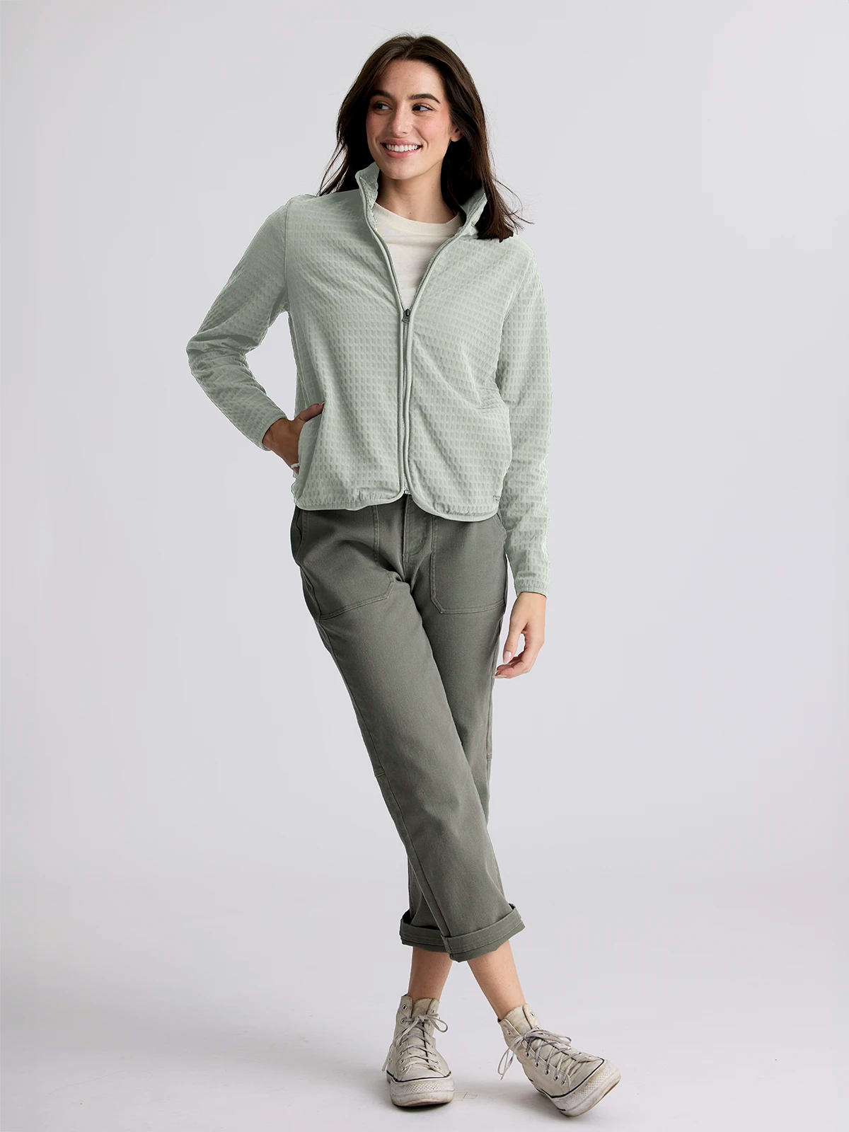 Women's Gridback Fleece Jacket - Desert Sage