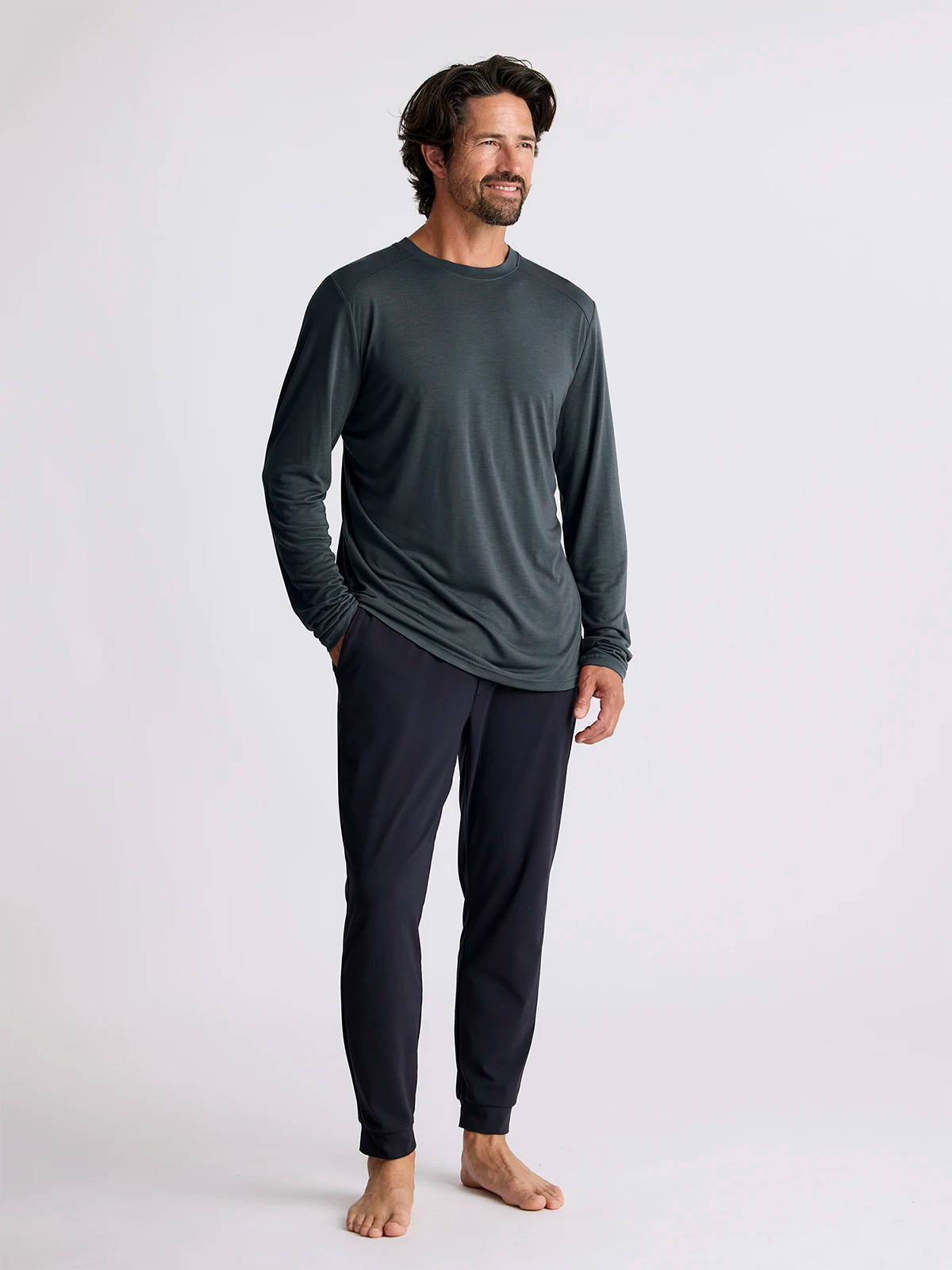 Men's Bamboo Lightweight Long Sleeve - Midnight