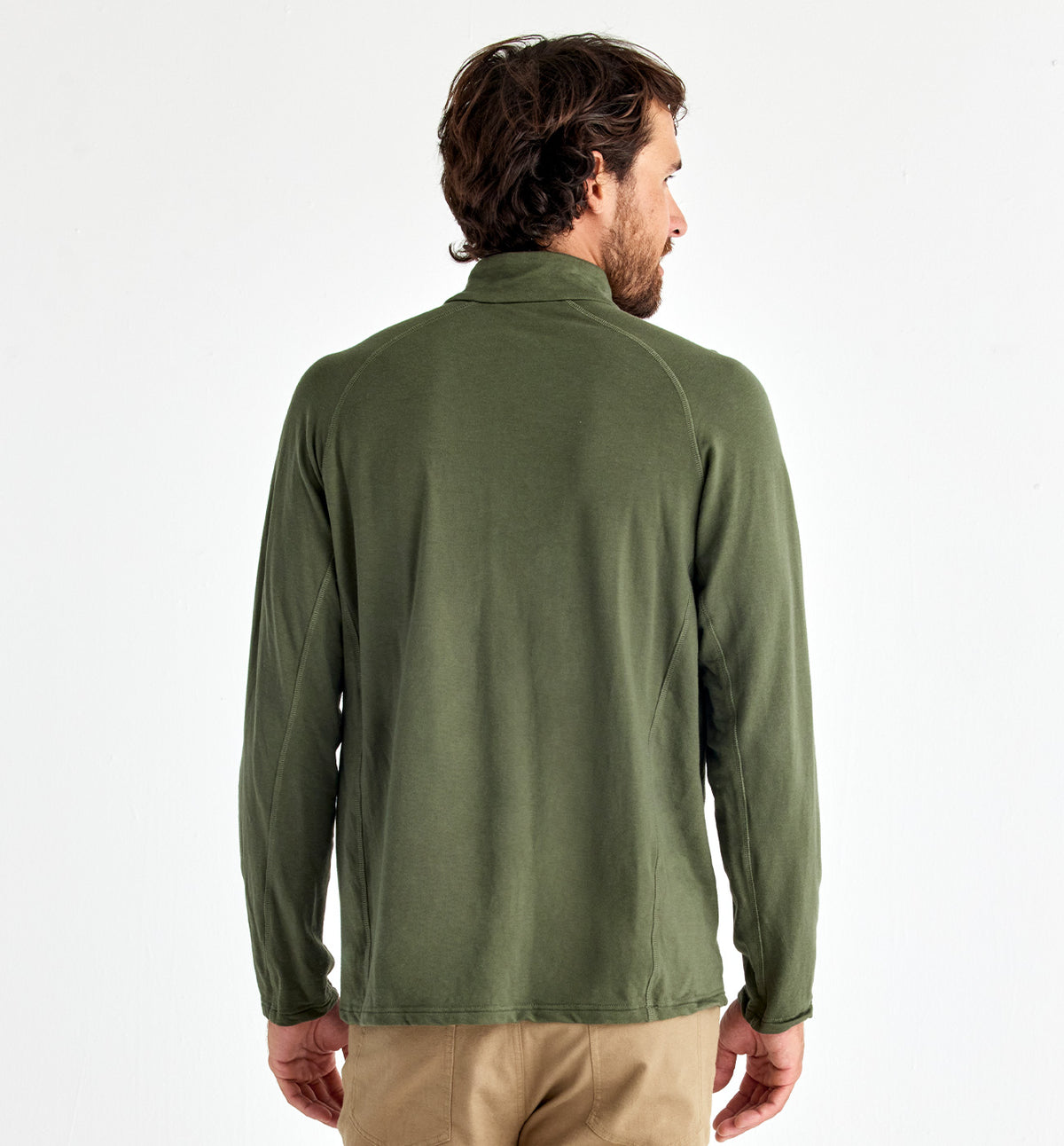 Men's Bamboo Heritage Fleece Quarter Zip - Gallatin Green