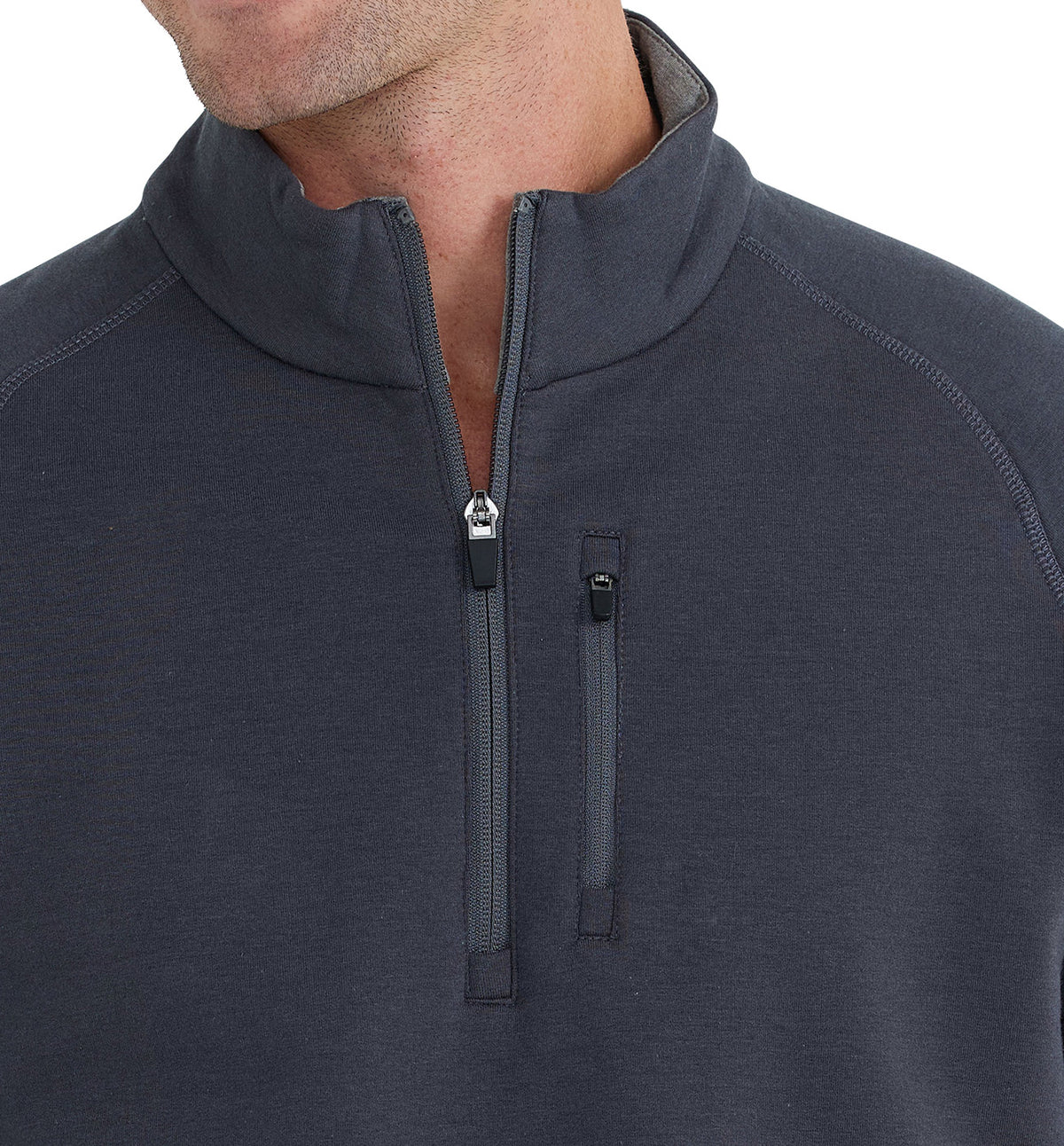 Men's Bamboo Heritage Fleece Quarter Zip - Graphite