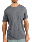 Men's Bamboo Heritage Pocket Tee - Heather Flint