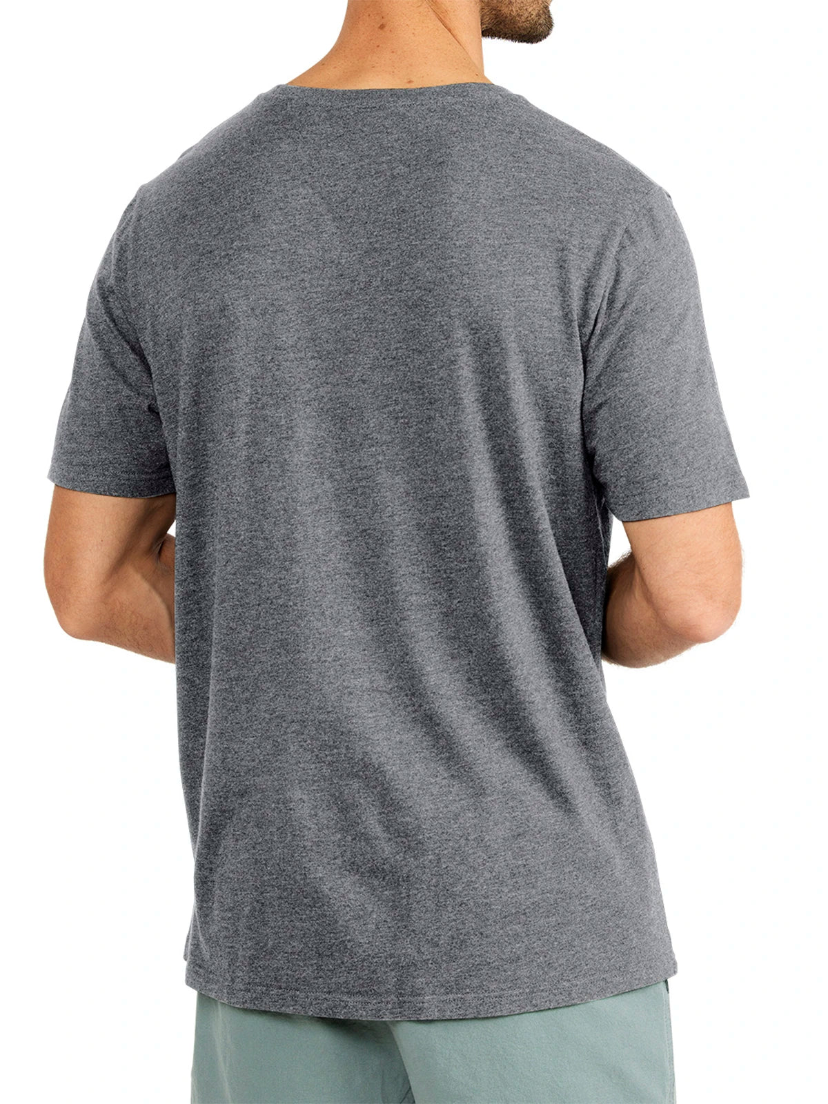 Men's Bamboo Heritage Pocket Tee - Heather Flint