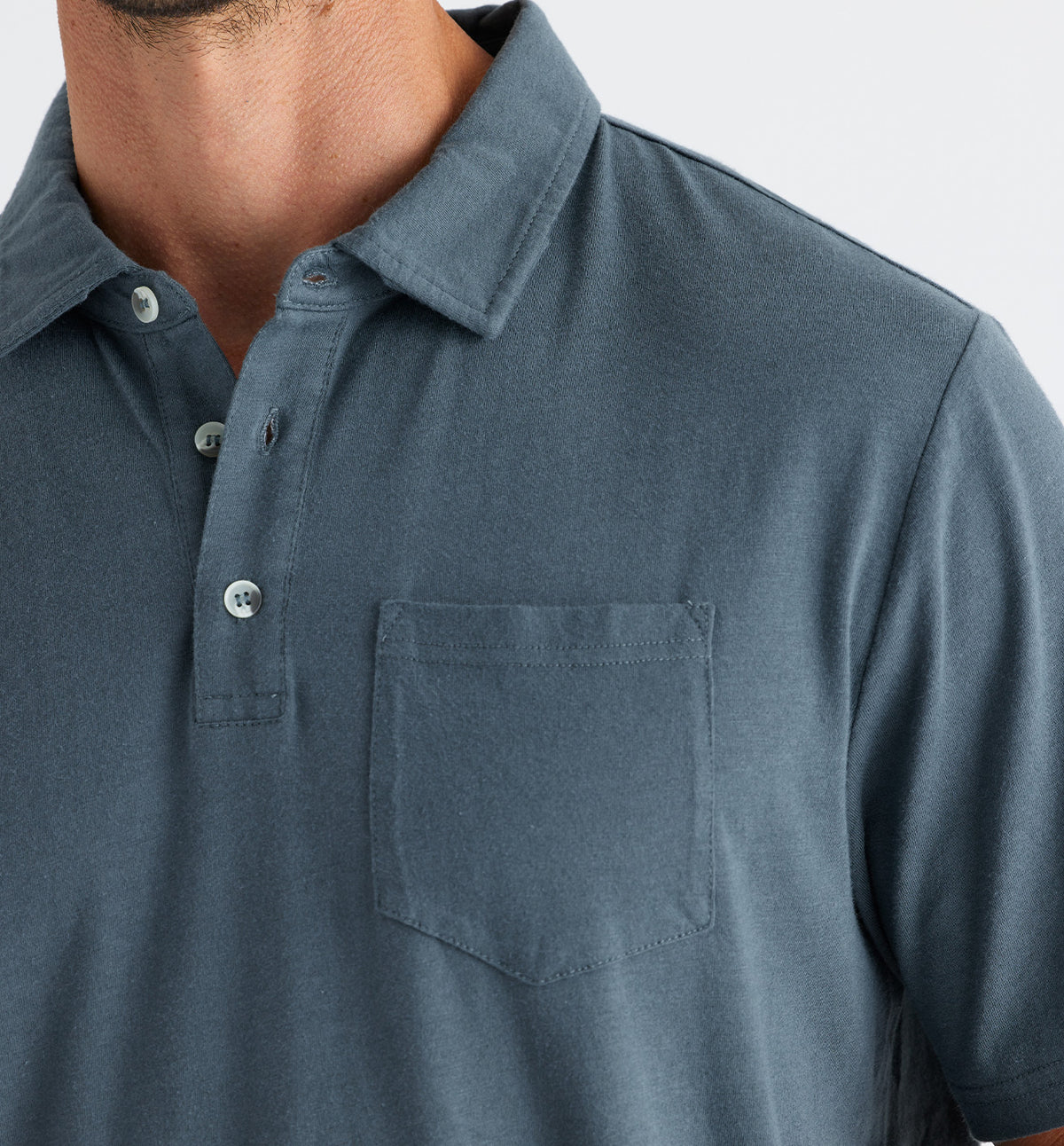 Men's Bamboo Heritage Polo - Slate Blue