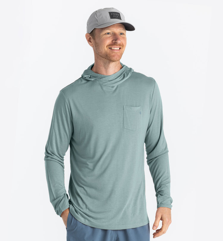 Men's Bamboo Lightweight Hoodie - Sabal Green