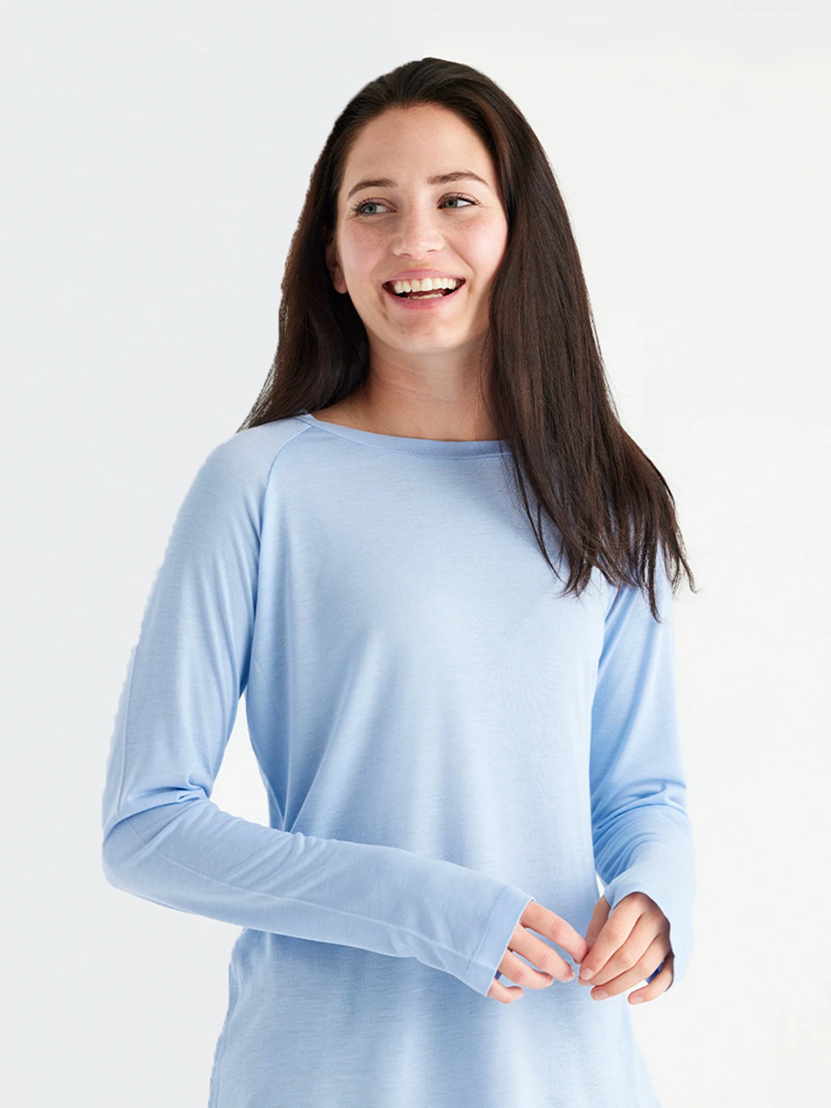 Women's Bamboo Lightweight Hoodie II - Clear Sky