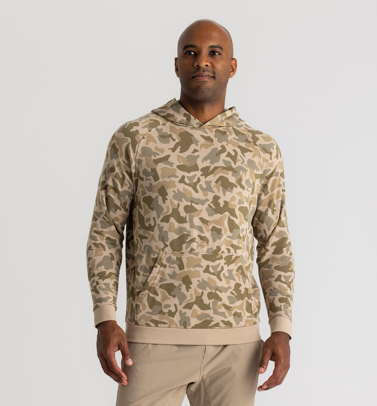 Men's Bamboo Lightweight Fleece Hoodie - Barrier Island Camo