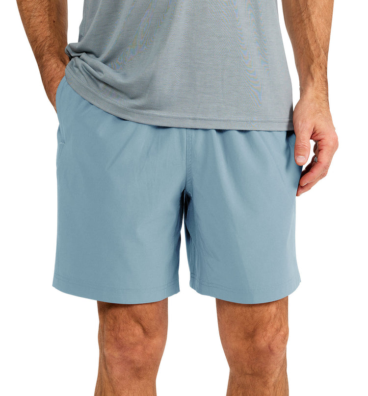 Men's Lined Breeze Short – 7" - Blue Fog