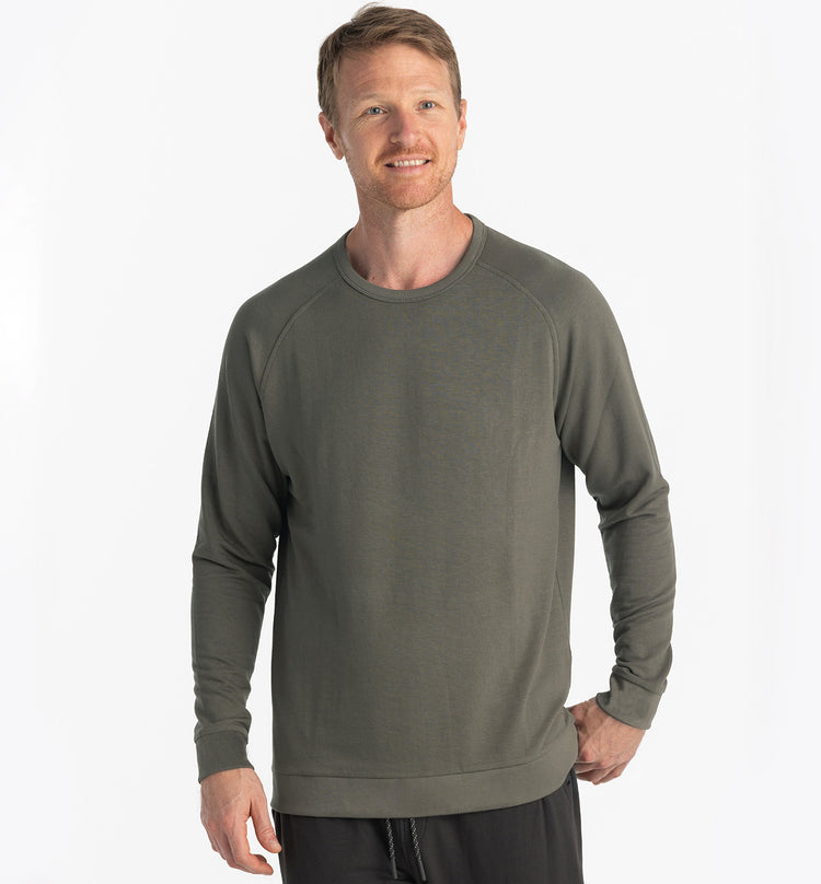 Men's Bamboo Lightweight Fleece Crew - Fatigue