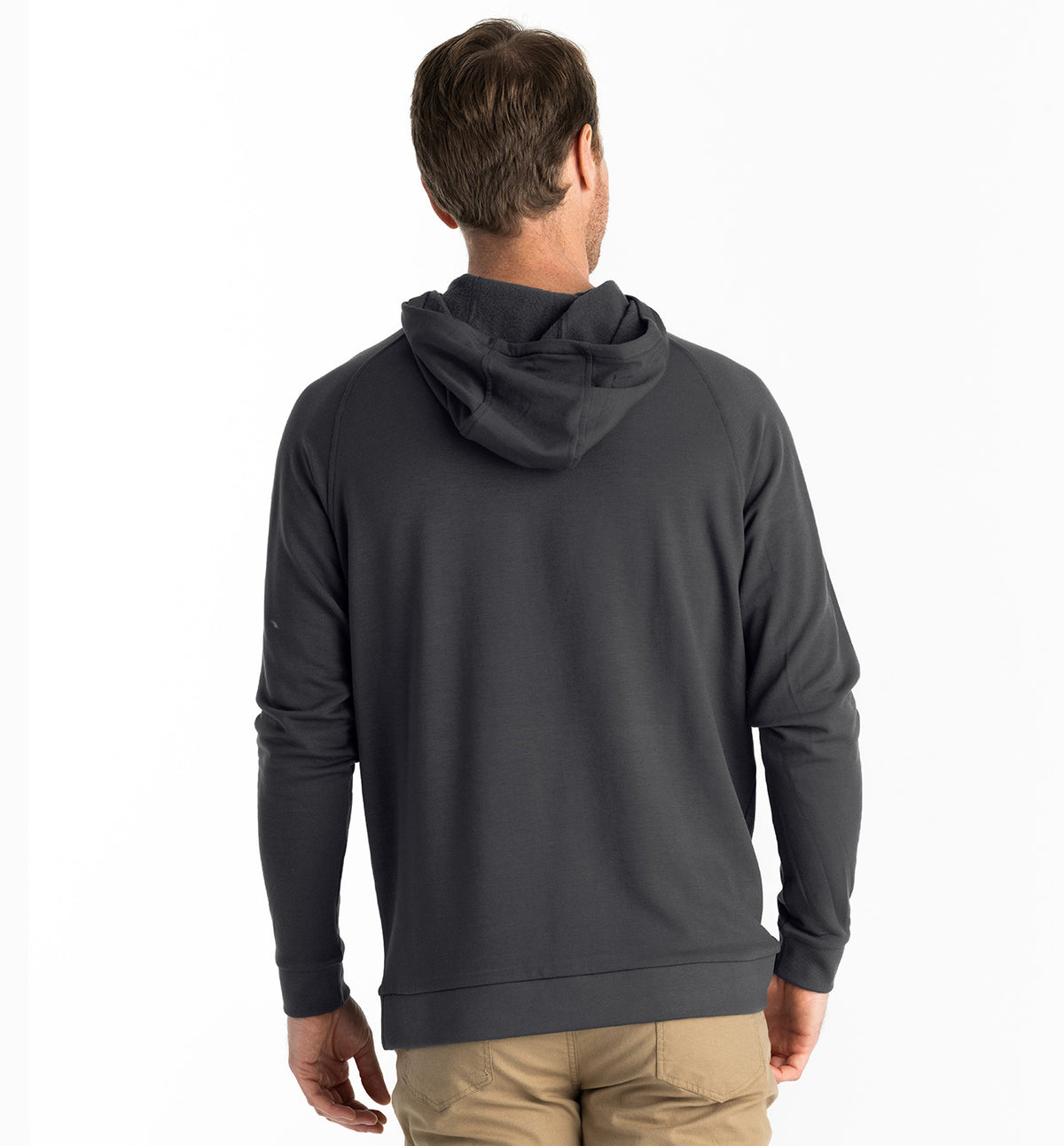 Men's Bamboo Lightweight Fleece Hoodie - Black Sand