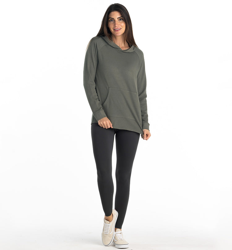 Women's Bamboo Lightweight Fleece Hoodie - Fatigue