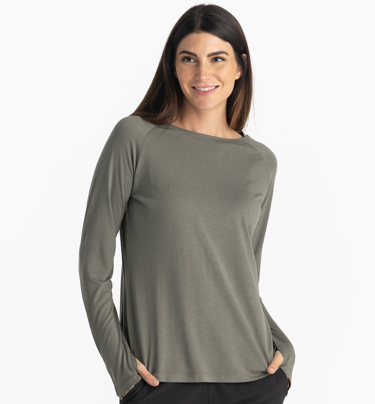 Women's Bamboo Lightweight Long Sleeve II - Fatigue