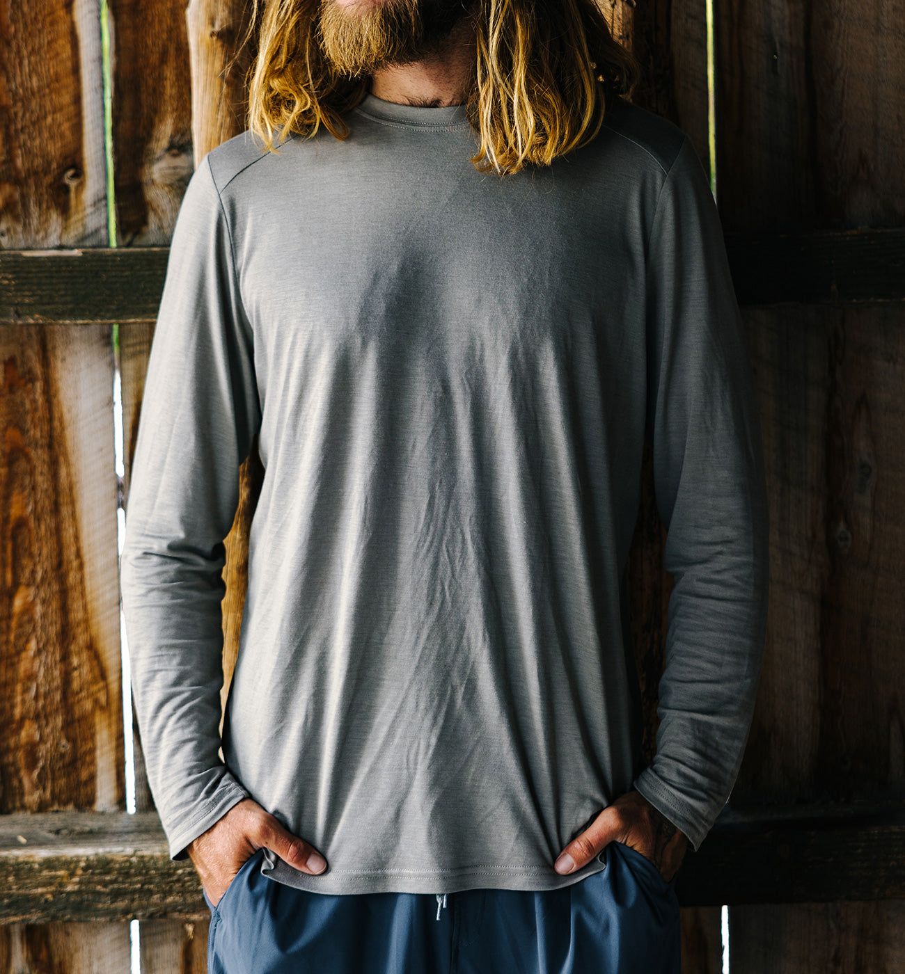 Patagonia Men's Sun Stretch Long-Sleeve Shirt - Chilled Blue XL