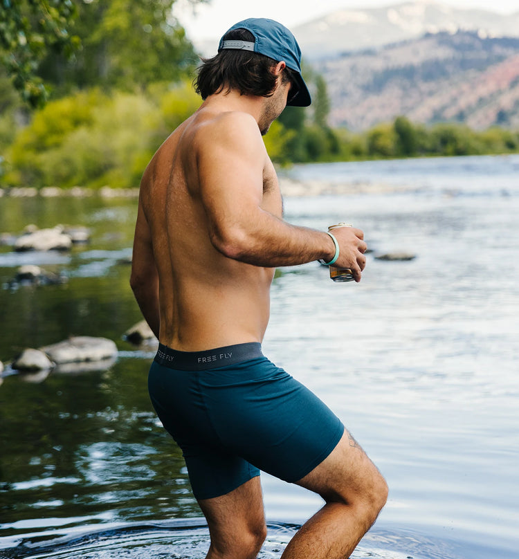 Men's Bamboo Motion Boxer Brief - Slate Blue