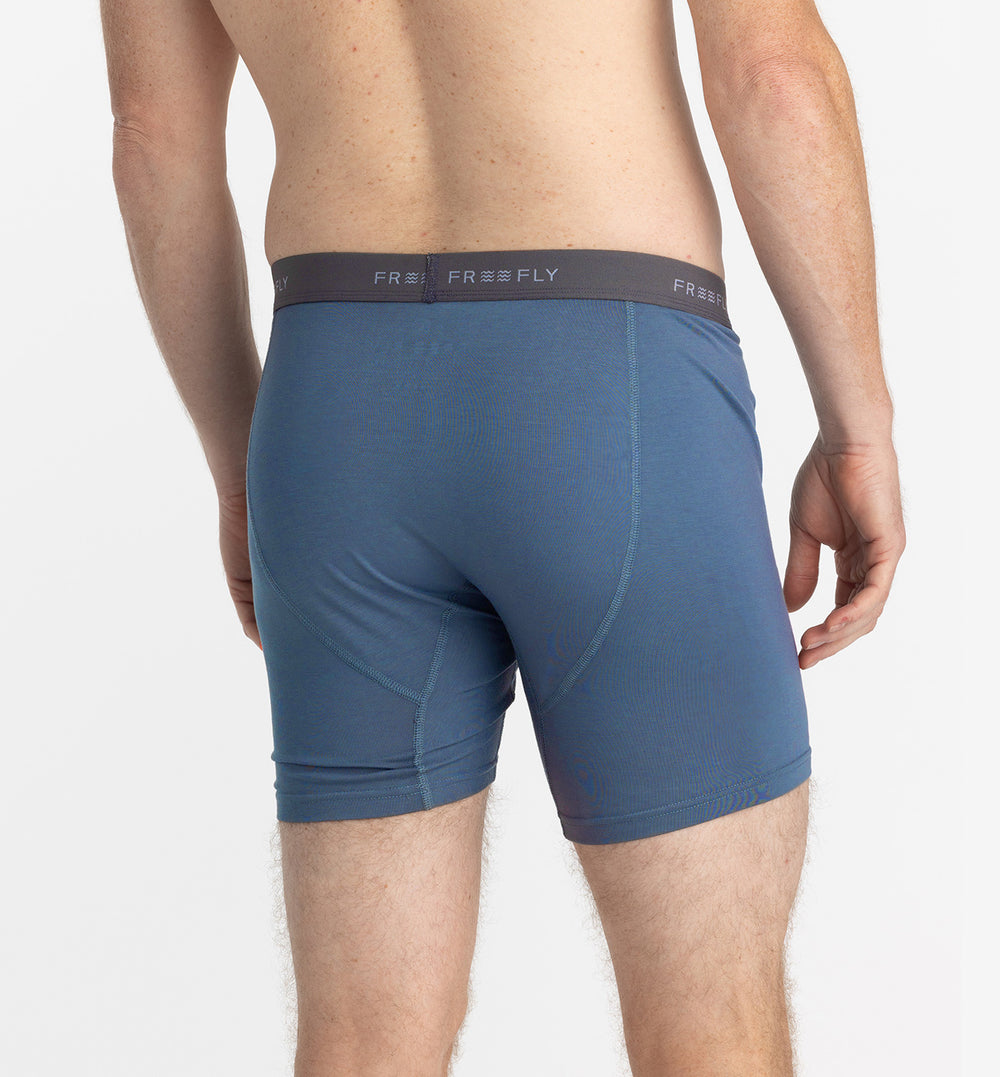 Men's Bamboo Motion Boxer Brief - Slate Blue second image