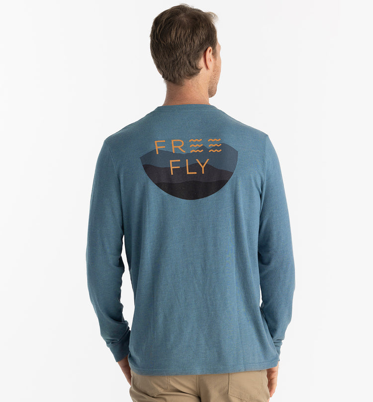 Open Range Long Sleeve - Heather Slate Blue