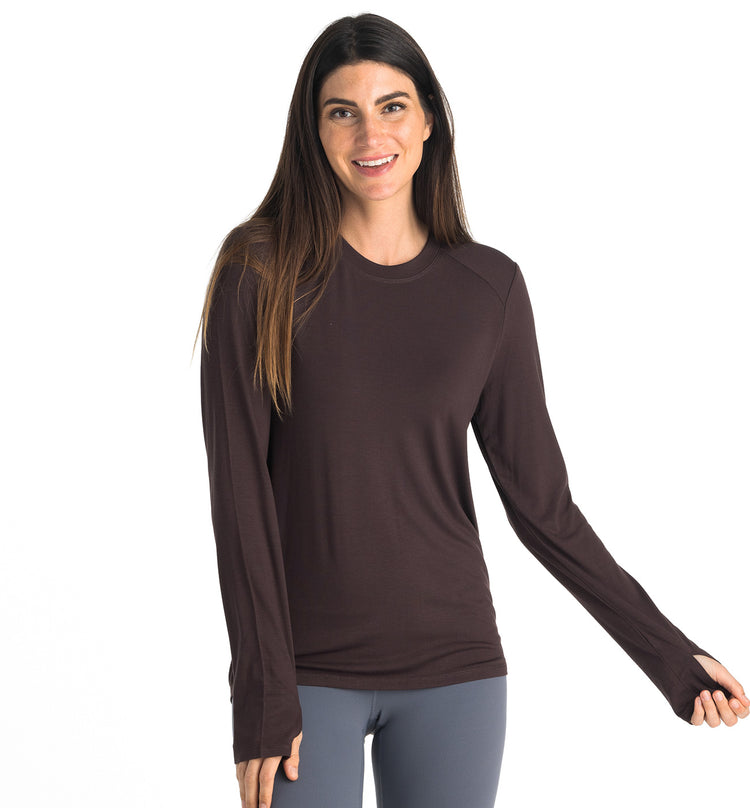 Women's Bamboo Shade Long Sleeve II - Red Cedar