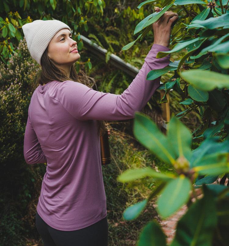 Women's Bamboo Shade Long Sleeve II - Sea Moss Purple