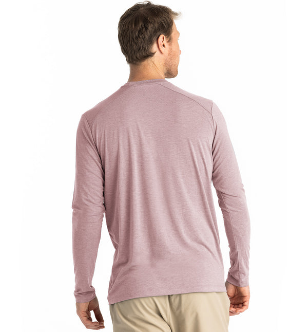 Free Fly Men's Waffle Long Sleeve Henley | Midnight - Southern Sol