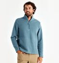 Men's Bamboo Sherpa Fleece Quarter Zip - Stormy Sea