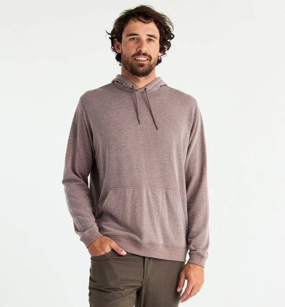 Men's Bamboo Lightweight Fleece Pullover Hoodie - Heather Mustang