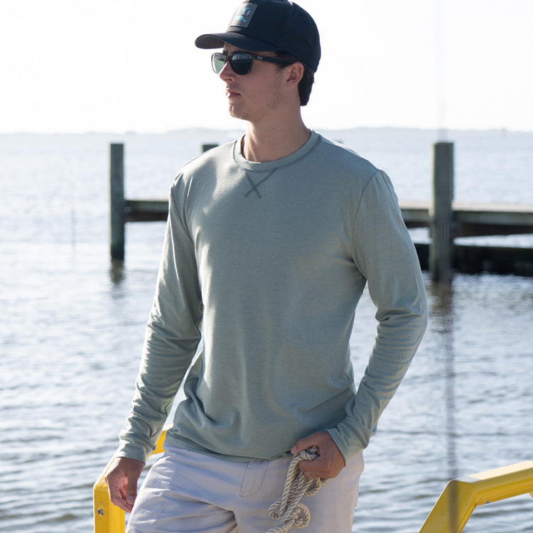 Men's Bamboo Flex Long Sleeve - Heather Black