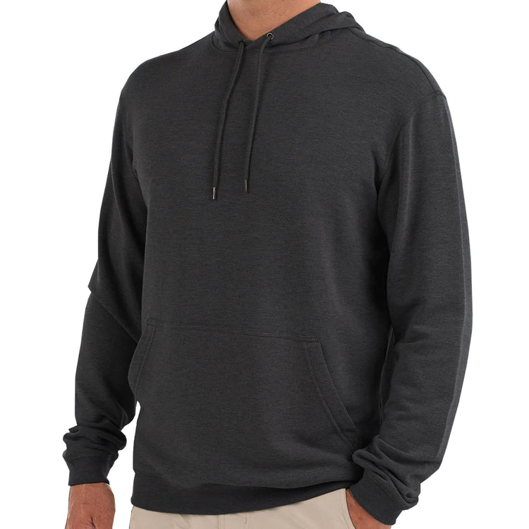 Men's Bamboo Lightweight Fleece Pullover Hoodie - Heather Black