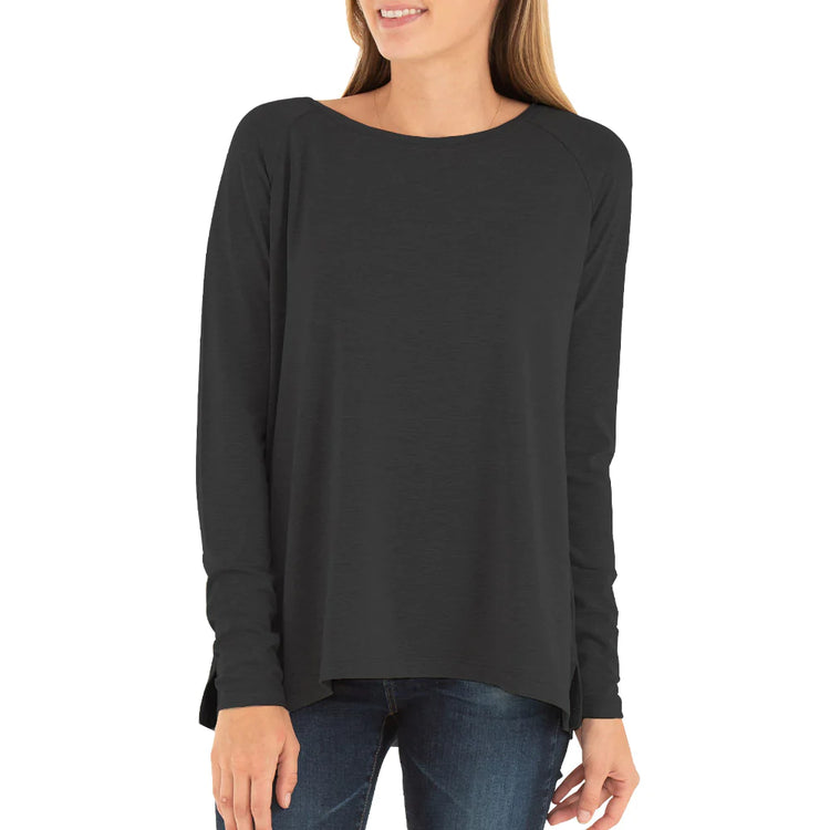 Women's Bamboo Everyday Flex Long Sleeve - Heather Black