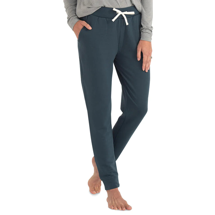 Women's Bamboo Lightweight Fleece Jogger - Slim - Blue Dusk