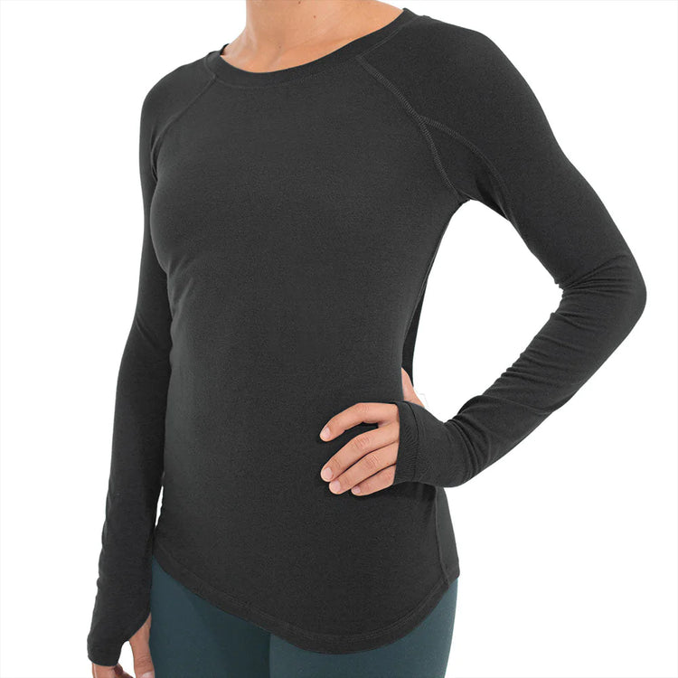 Women's Bamboo Shade Long Sleeve - Heather Black