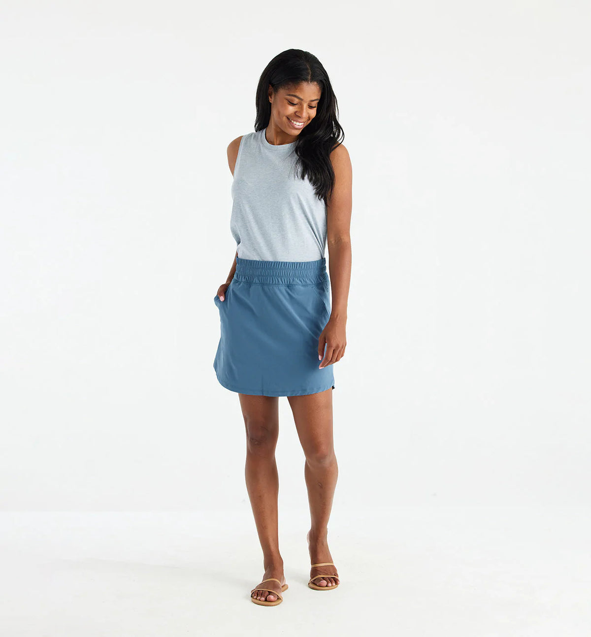 Women's Pull-On Breeze Skirt - Pacific Blue