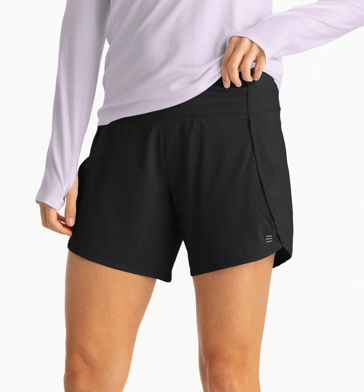 Women's Bamboo-Lined Breeze Short – 6" - Black