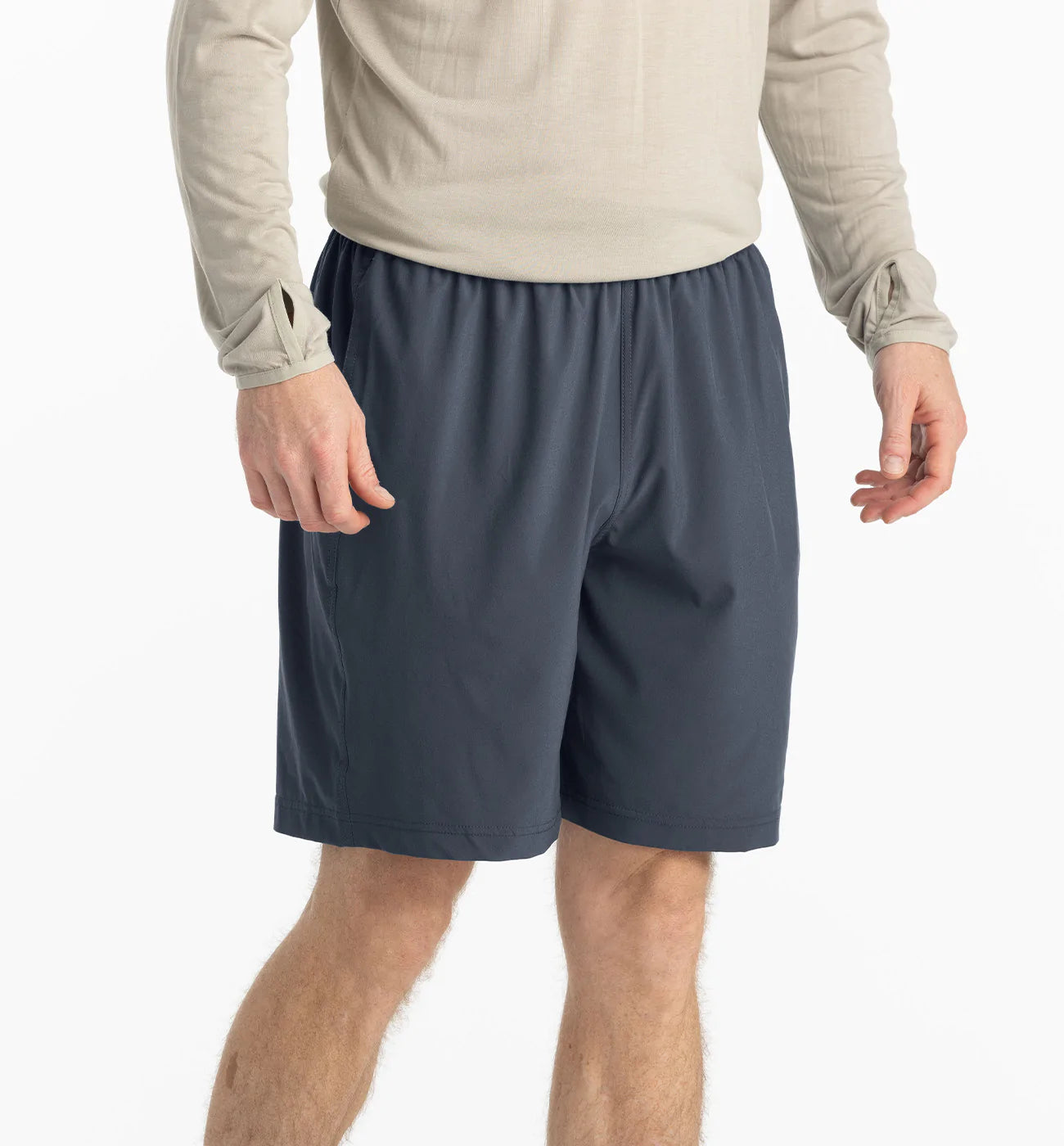 Blue hot sale grey shorts