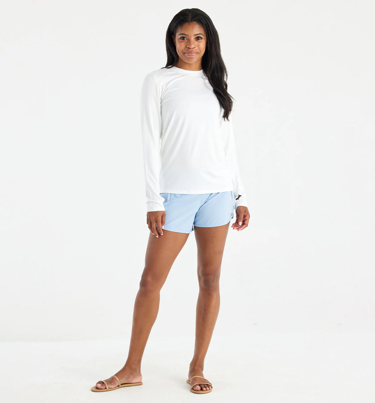 Women's Bamboo-Lined Breeze Short – 4" - Clear Sky