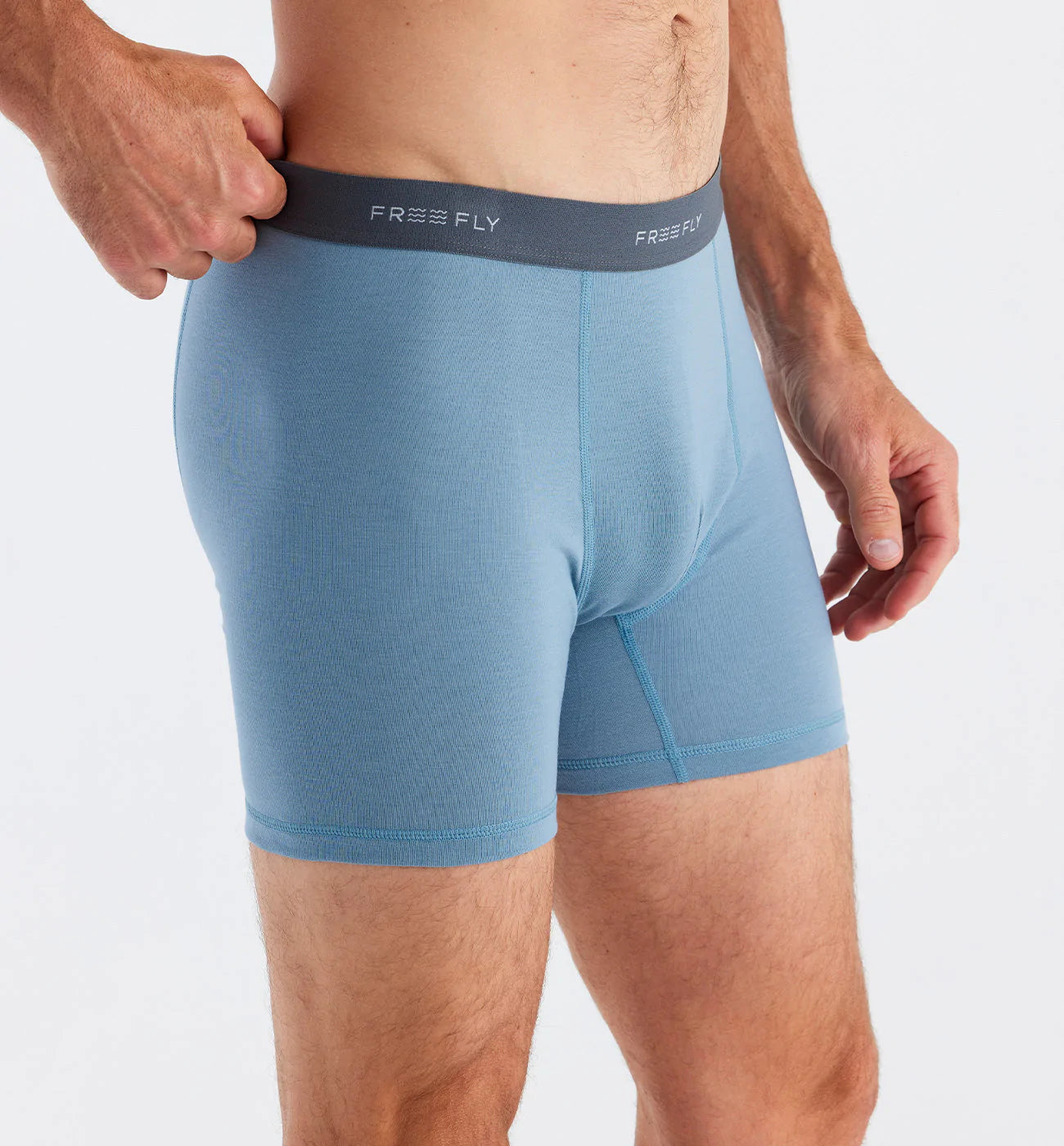 Baby blue underwear for men made from bamboo for everyday comfort