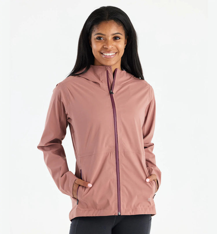 Women's Cloudshield Rain Jacket - Light Sangria