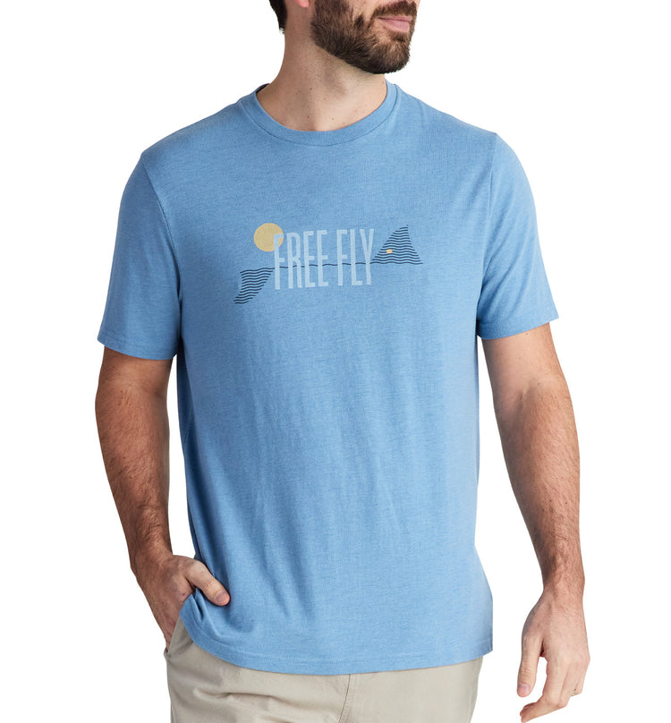 Coastal Cruisers Tee - Heather Blue Reef