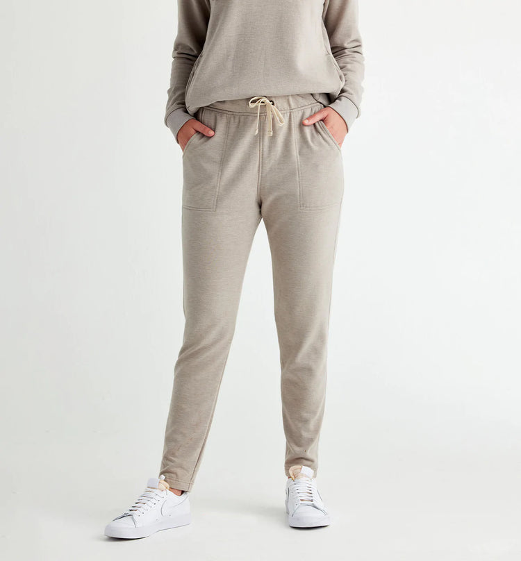 Women's Bamboo Lightweight Fleece Lounge Pant - Heather Stone