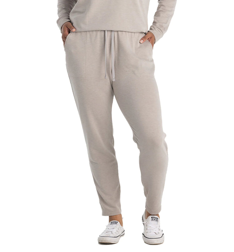 Women's Bamboo Lightweight Fleece Lounge Pant - Heather Stone