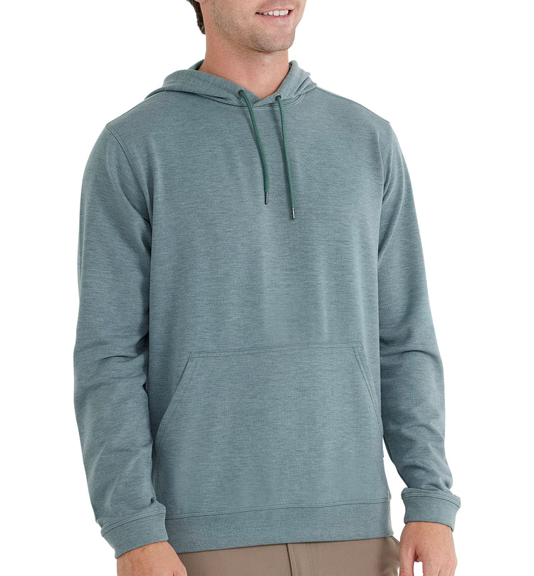 Men's Bamboo Lightweight Fleece Pullover Hoodie - Heather Juniper