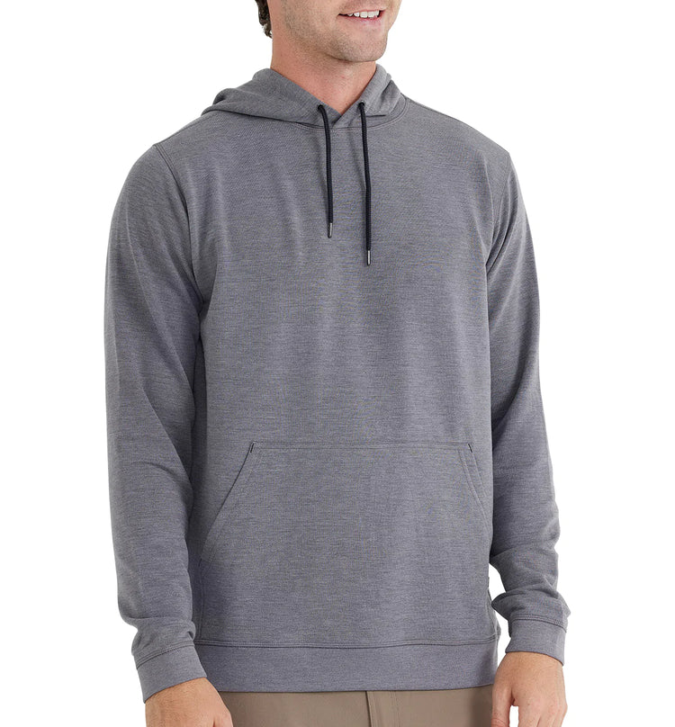 Men's Bamboo Lightweight Fleece Pullover Hoodie - Heather Navy