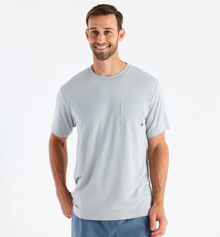 Men's Bamboo Flex Pocket Tee - Heather Aspen Grey