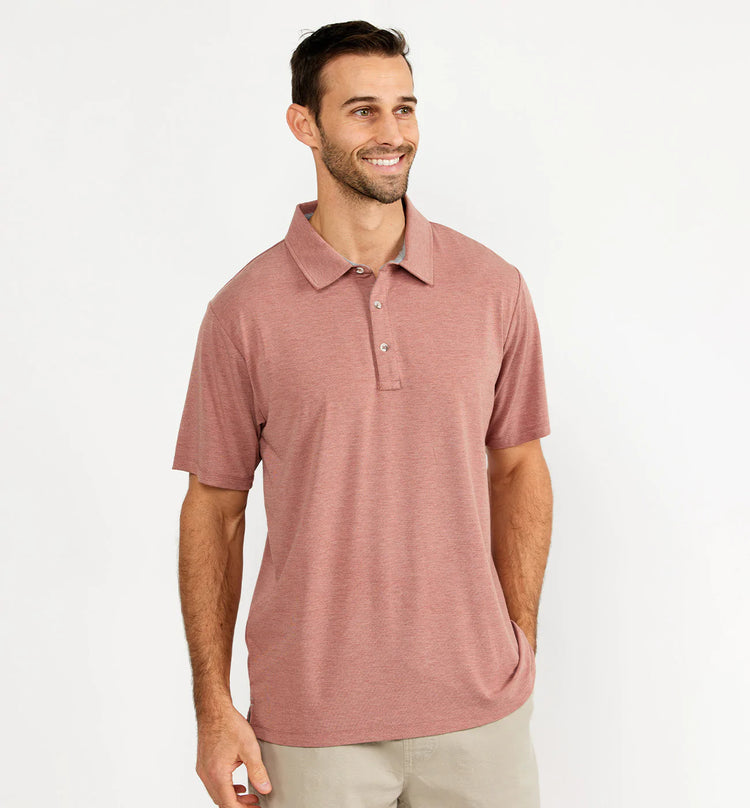 Men's Bamboo Flex Polo - Heather Brick