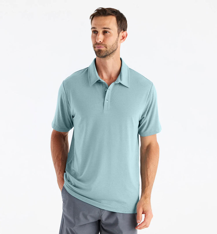 Men's Bamboo Flex Polo - Heather Mineral