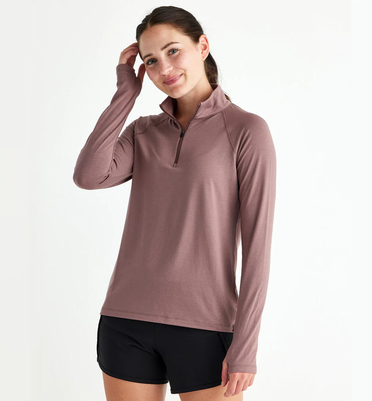 Women's Bamboo Flex Quarter Zip - Canyon