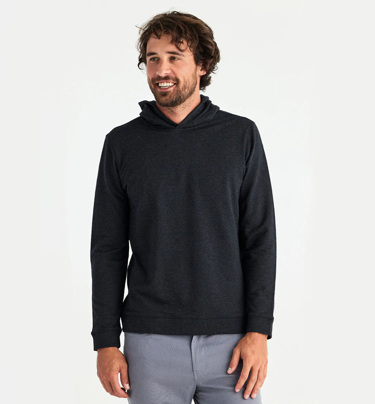 Men's Bamboo Heritage Fleece Hoodie - Heather Black